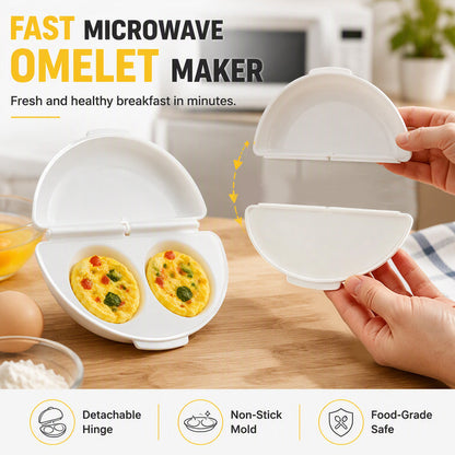 🍳 2-i-1 omelett- & äggkokare för mikrovågsugn