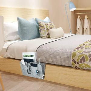 🛏️ Hängande sängförvaring med flera fickor | Filtorganisatör