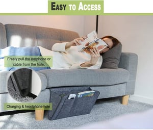 🛏️ Hängande sängförvaring med flera fickor | Filtorganisatör