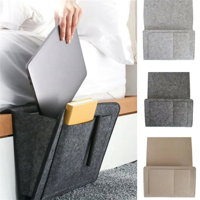 🛏️ Hängande sängförvaring med flera fickor | Filtorganisatör