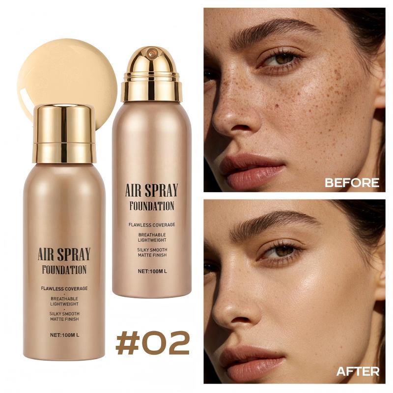 ✨ Vattenresistent Air Spray Foundation | Jämn matt finish
