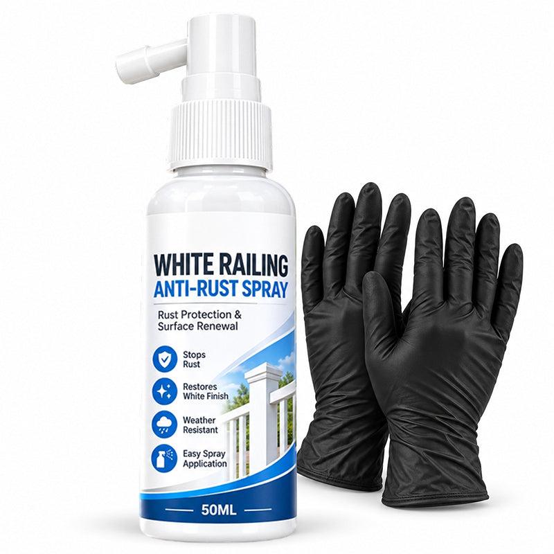 🛡️ Vit vårdspray för räcken | Uppfräschning av metallytor