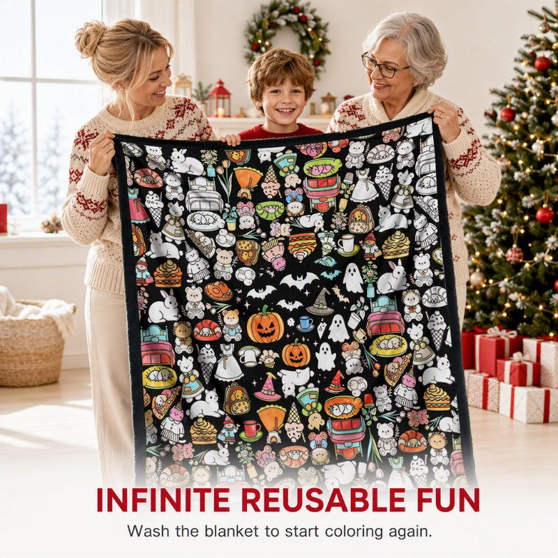 🎅Tidig julklapp – 50 % rabatt🎄🎨Färgläggningsfilt för hela familjen – för alla åldrar🎁Den perfekta presenten till familj och vänner