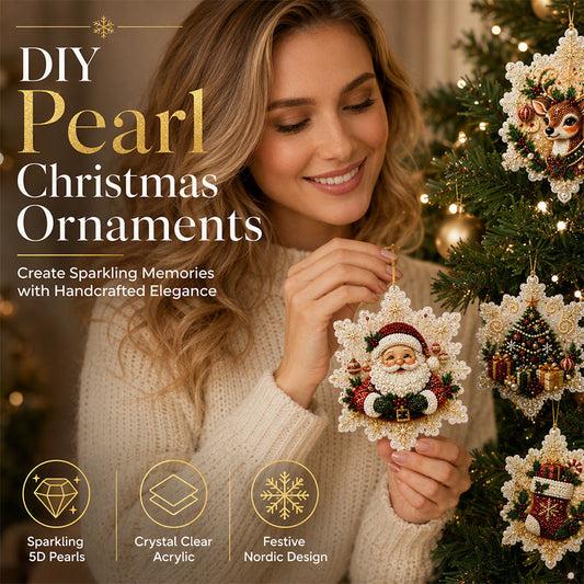💎 50 % RABATT NU! 🎄 Set med julpynt att måla och hänga upp själv – pärlglans & familjeprojekt ✨