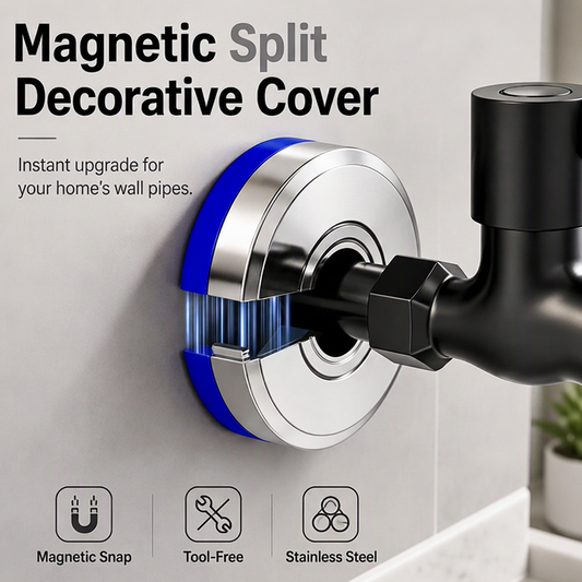 Magnetiskt delat dekorationsskydd för kranar & rör
