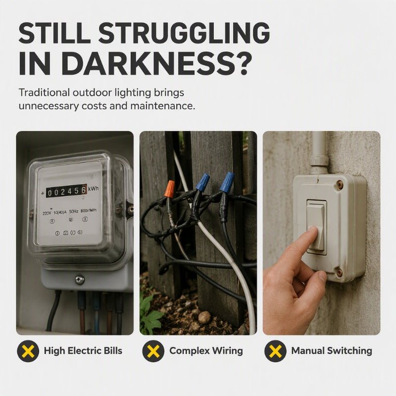 🌞 2+1 GRATIS! Vattentät solcellsdriven LED-lampa för takränna & vägg 🌞💡