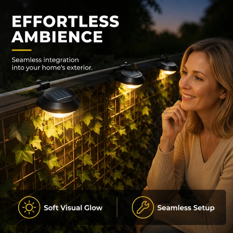 🌞 2+1 GRATIS! Vattentät solcellsdriven LED-lampa för takränna & vägg 🌞💡