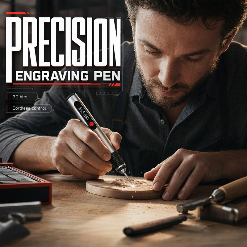 🖊️ Sladdlös gravyrpenna | 3 hastigheter & Type-C