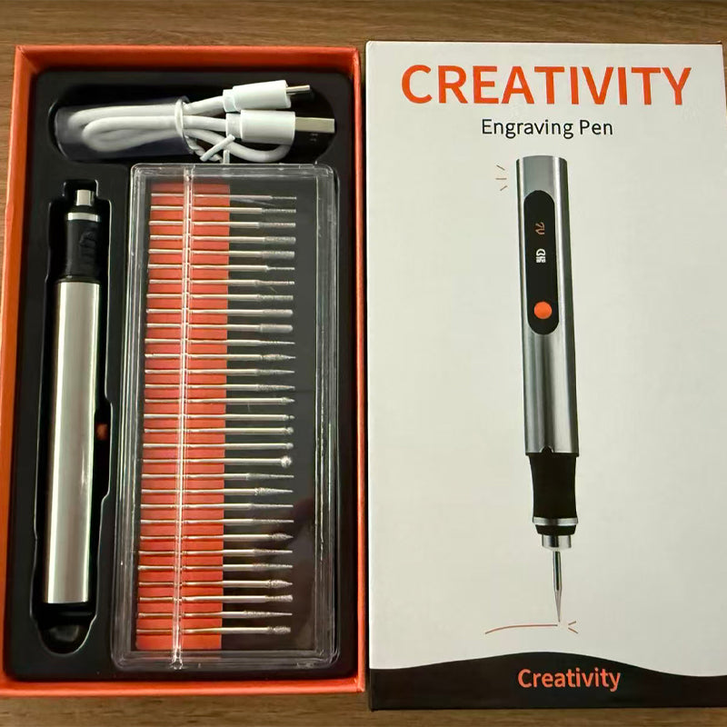 🖊️ Sladdlös gravyrpenna | 3 hastigheter & Type-C