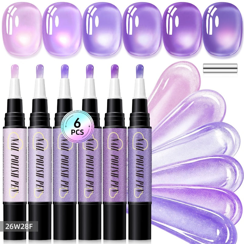 🎅SISTA DAGEN – POPULÄR REA – 50 % RABATT🌟😍Set med glittriga cat eye-nagellackspennor
