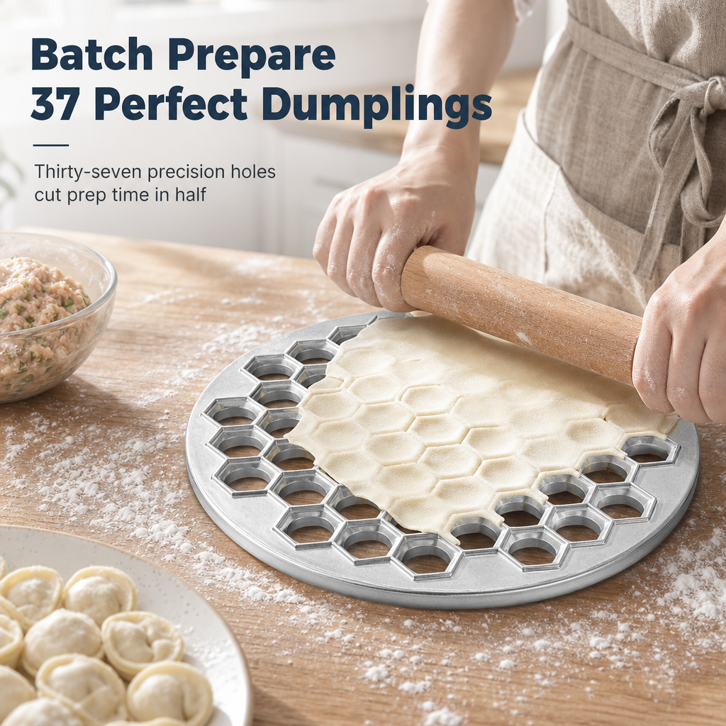 🥟 37-håls dumplingform – snabb tillverkning av flera dumplings