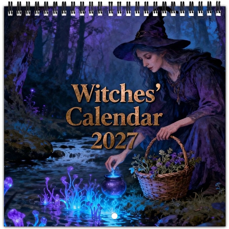 🔮 Mystisk häxkalender 2027 | Gotisk väggkonst