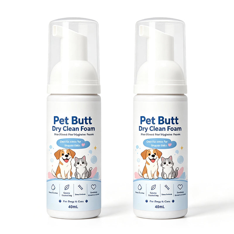 No-Rinse Pet Butt Dry Clean Foam för hundar och katter