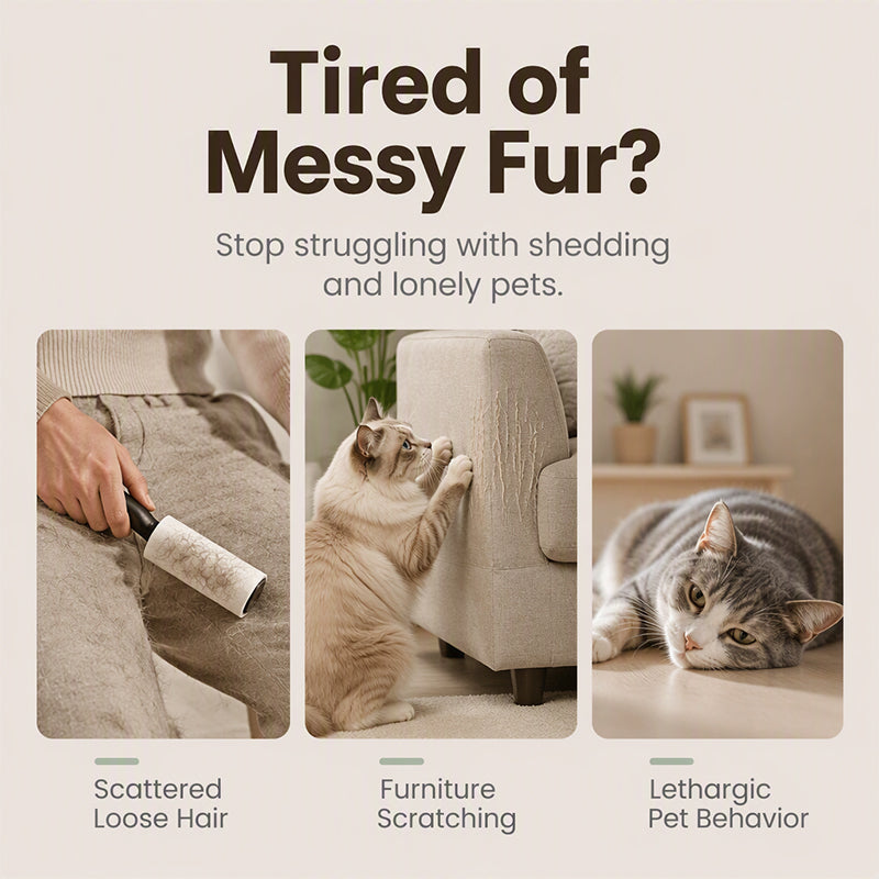 🐾 Spara 50 %! 🪶 2-i-1 hörntillbehör för pälsvård – självvård & fjäderstav ✨