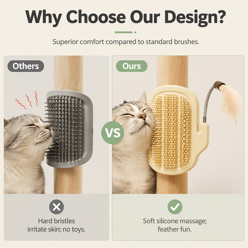 🐾 Spara 50 %! 🪶 2-i-1 hörntillbehör för pälsvård – självvård & fjäderstav ✨