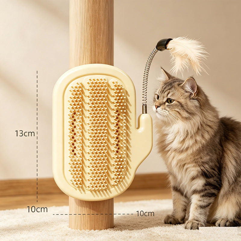 🐾 Spara 50 %! 🪶 2-i-1 hörntillbehör för pälsvård – självvård & fjäderstav ✨