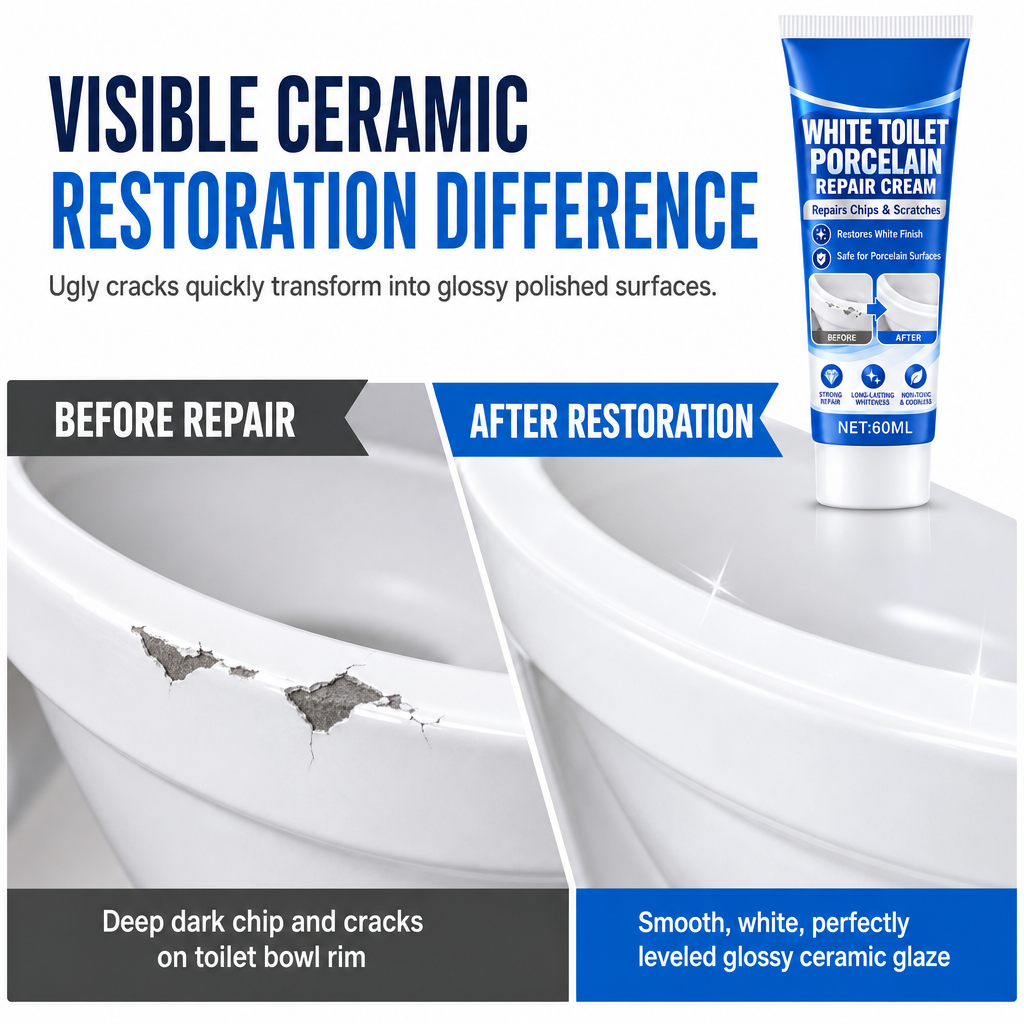 ✨ Laga sprickor och skador utan att byta ut – reparationspasta för porslin och keramik med blank finish