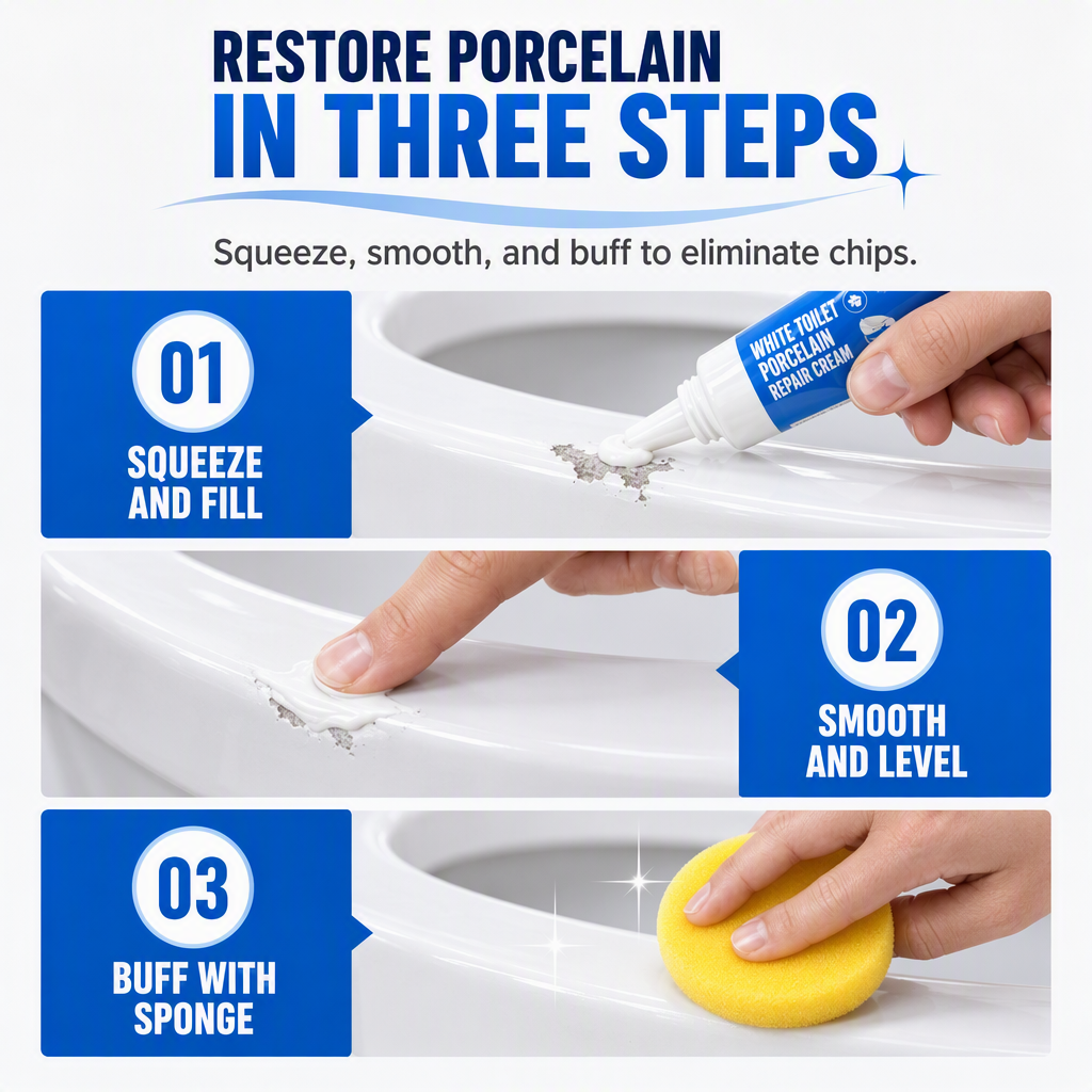 ✨ Laga sprickor och skador utan att byta ut – reparationspasta för porslin och keramik med blank finish
