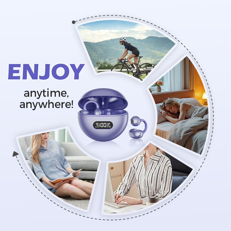 🥳REA 2026🥳💞ÖVER 50 000 SÅLDA! 🎧👂 50 % RABATT! Öppna Bluetooth-hörlurar med öronklämma – bekväma hela dagen, omslutande ljud, minskat ljudläckage, 8–10 timmars batteritid och touchkontroll. Utan ont i öronen! 🔋💪