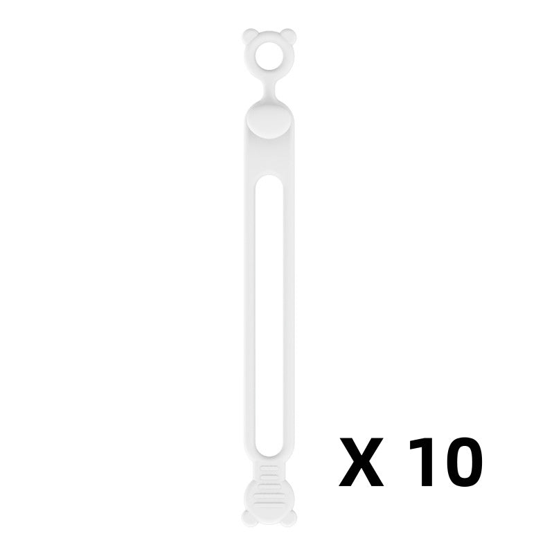 Multifunktionella kabelhållare i silikon (10-pack)