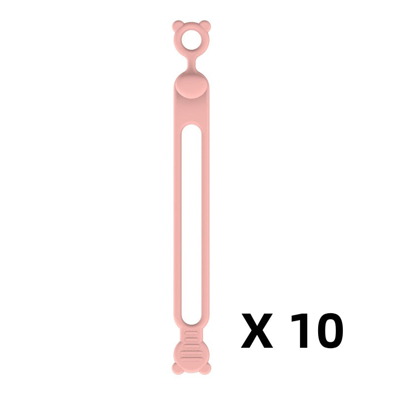 Multifunktionella kabelhållare i silikon (10-pack)