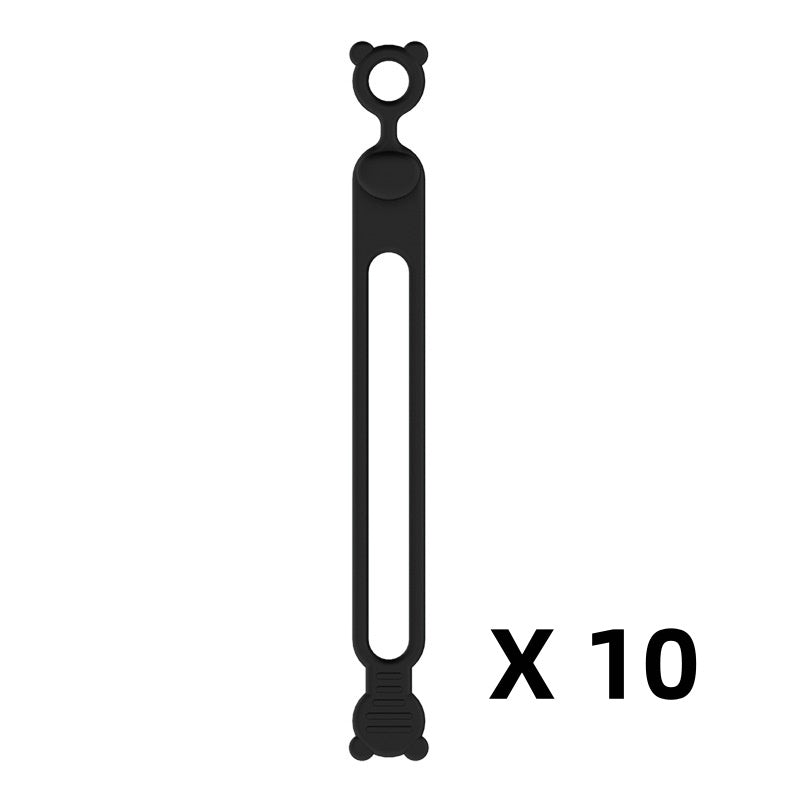 Multifunktionella kabelhållare i silikon (10-pack)
