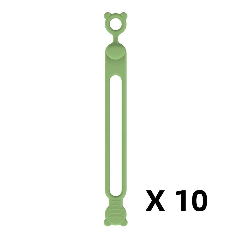 Multifunktionella kabelhållare i silikon (10-pack)