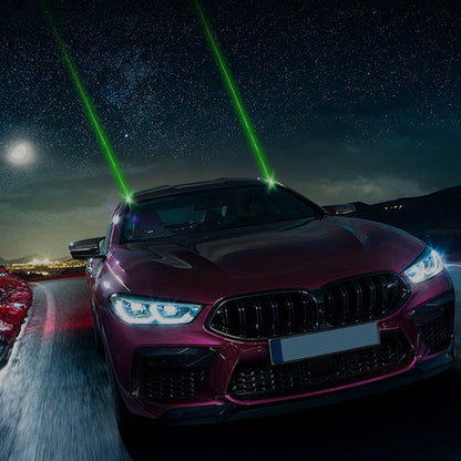 🚗 Vattentät laservarningslampa för bil – hög synlighet, laddas med USB-C