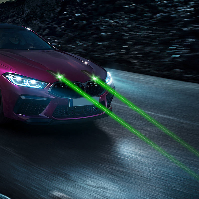 🚗 Vattentät laservarningslampa för bil – hög synlighet, laddas med USB-C