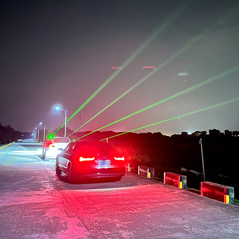 🚗 Vattentät laservarningslampa för bil – hög synlighet, laddas med USB-C