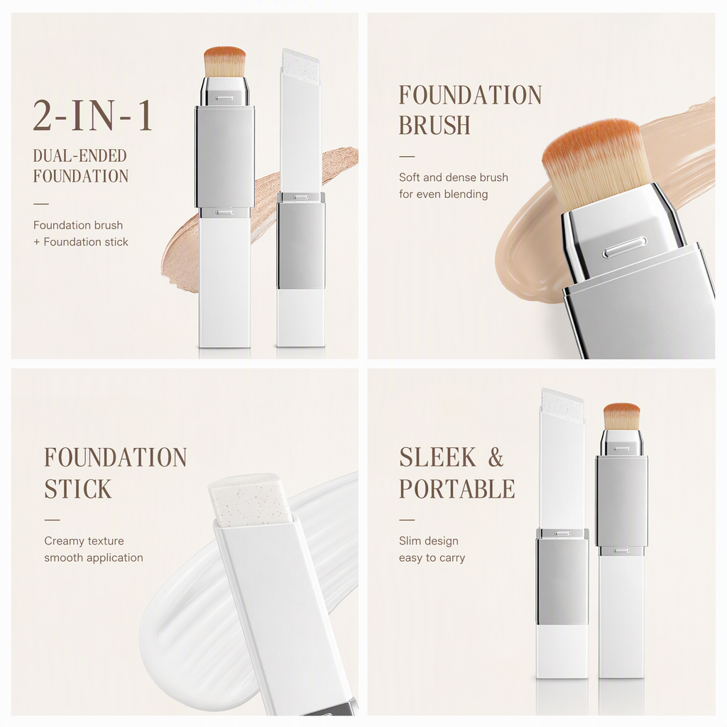 2-i-1 foundationstick med hög täckning