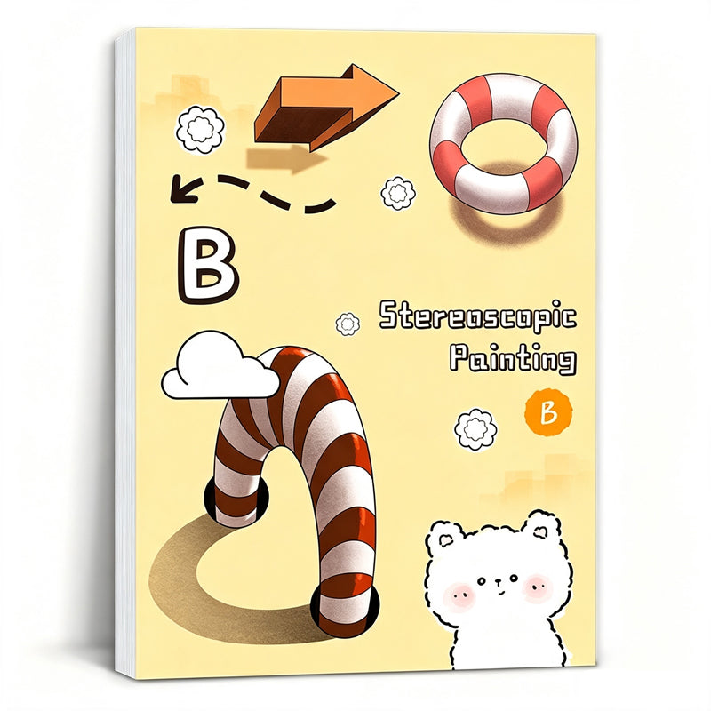 🎨 50% RABATT NU! 3D-stereoskopisk ritbok för barn – med färgläggning och pappersklippning – lås upp kreativ potential och rumsligt tänkande ✨