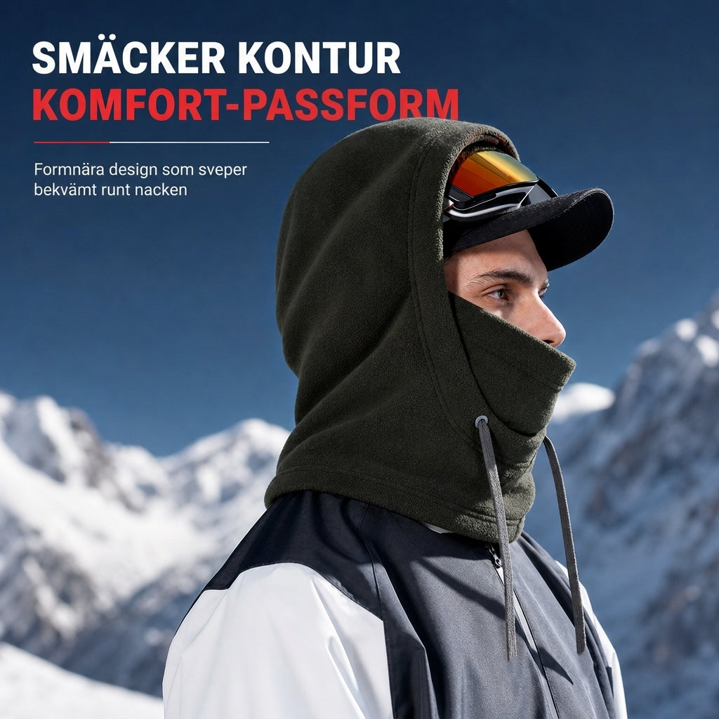 Varm vinterbalaklava för skidåkning utomhus