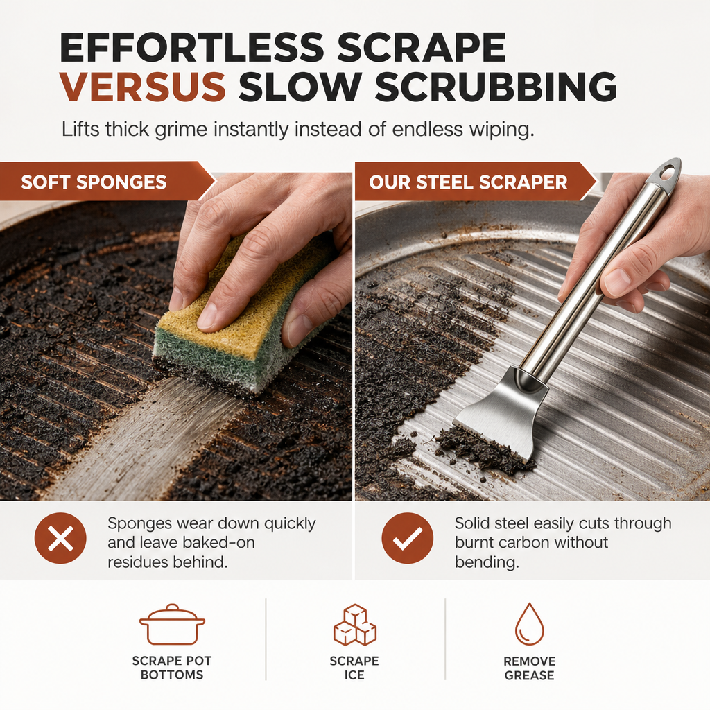 Multifunctional Stainless Steel Cleaning Scraper