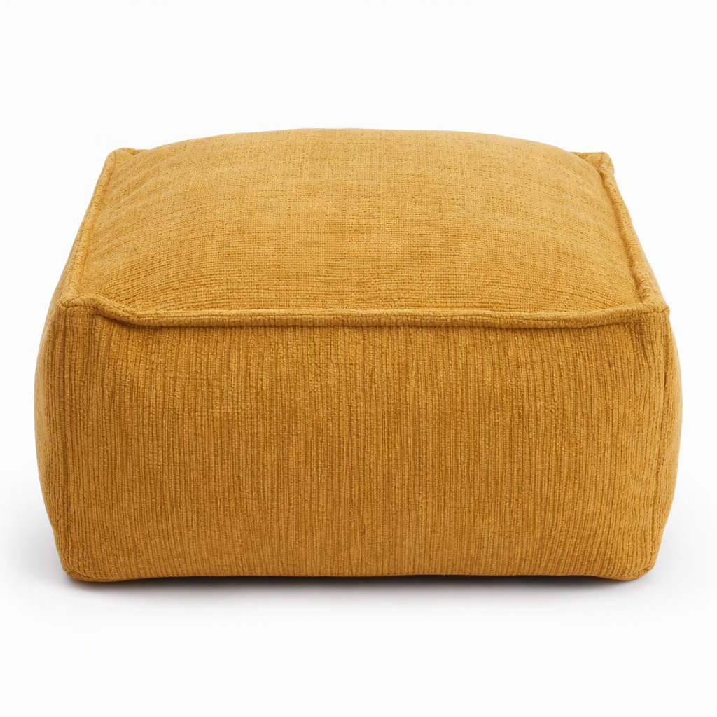 🧺 Förvaringspufföverdrag: Fyll med kläder, stöd upp till 100 kg, bred dragkedja, tvättbart, 45×45×23 cm