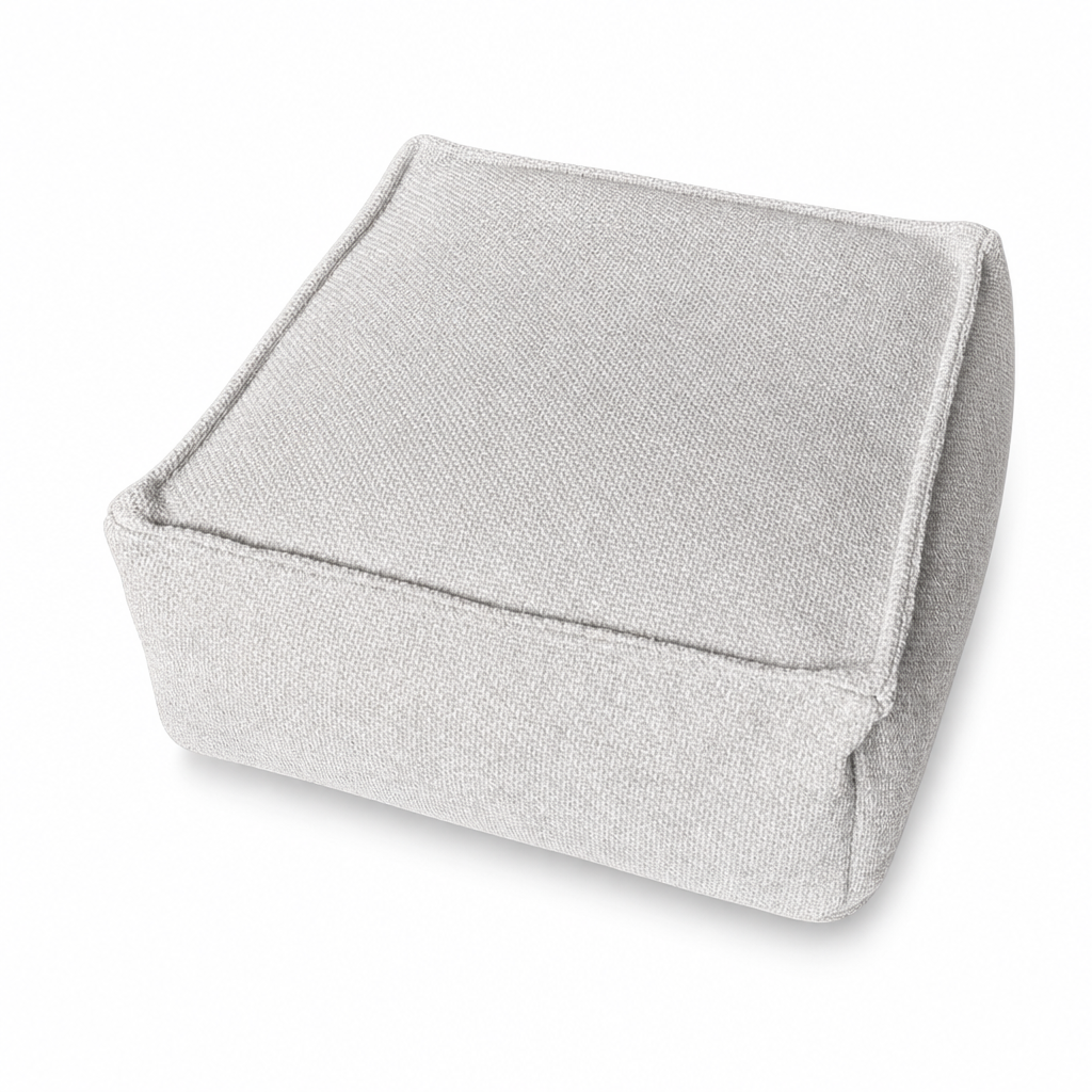 🧺 Förvaringspufföverdrag: Fyll med kläder, stöd upp till 100 kg, bred dragkedja, tvättbart, 45×45×23 cm