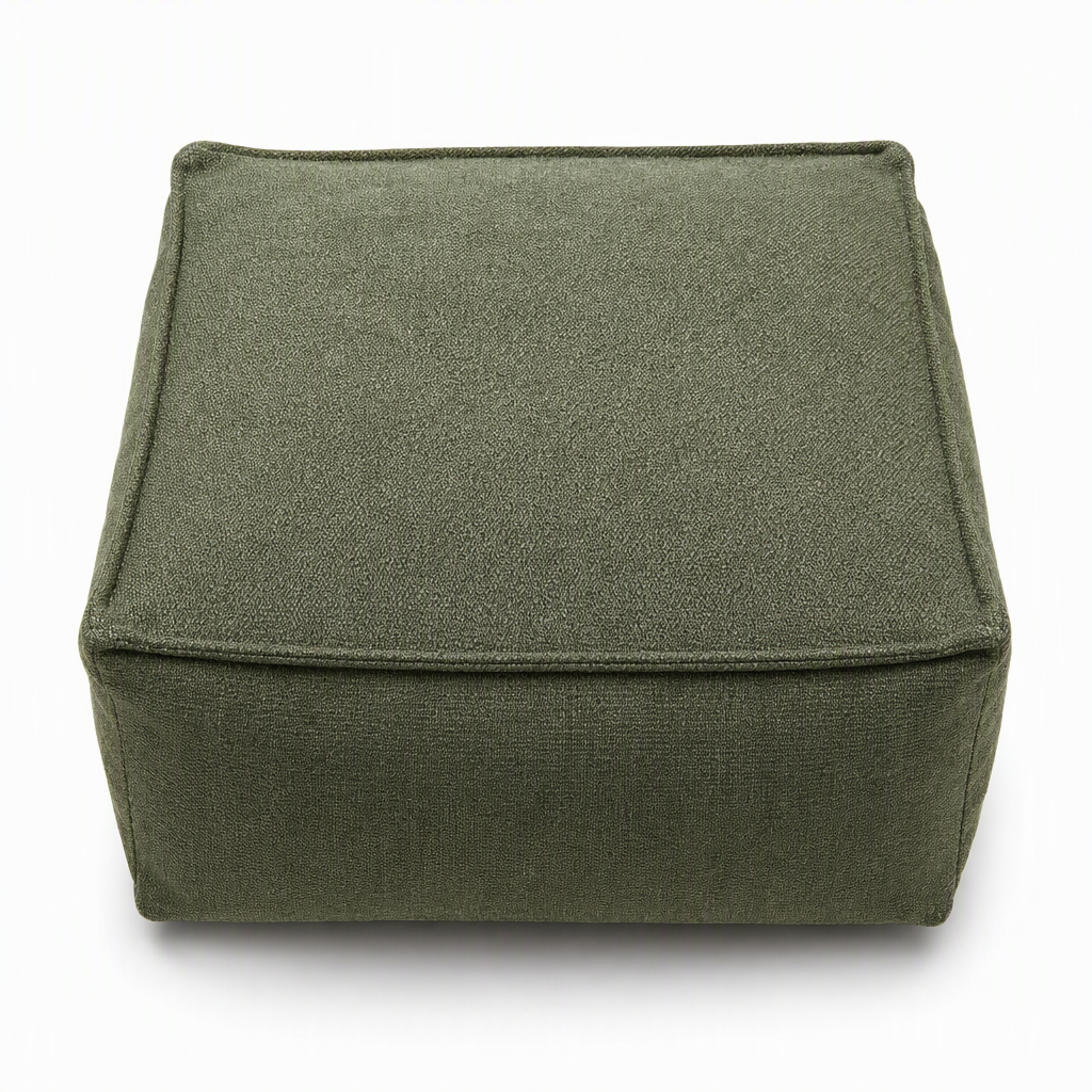🧺 Förvaringspufföverdrag: Fyll med kläder, stöd upp till 100 kg, bred dragkedja, tvättbart, 45×45×23 cm