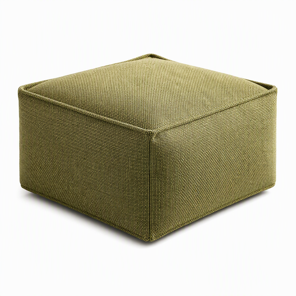 🧺 Förvaringspufföverdrag: Fyll med kläder, stöd upp till 100 kg, bred dragkedja, tvättbart, 45×45×23 cm