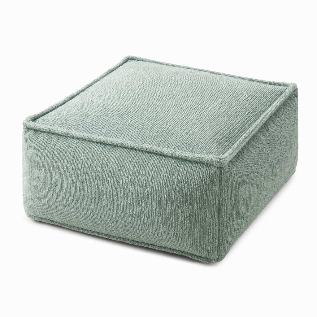 🧺 Förvaringspufföverdrag: Fyll med kläder, stöd upp till 100 kg, bred dragkedja, tvättbart, 45×45×23 cm