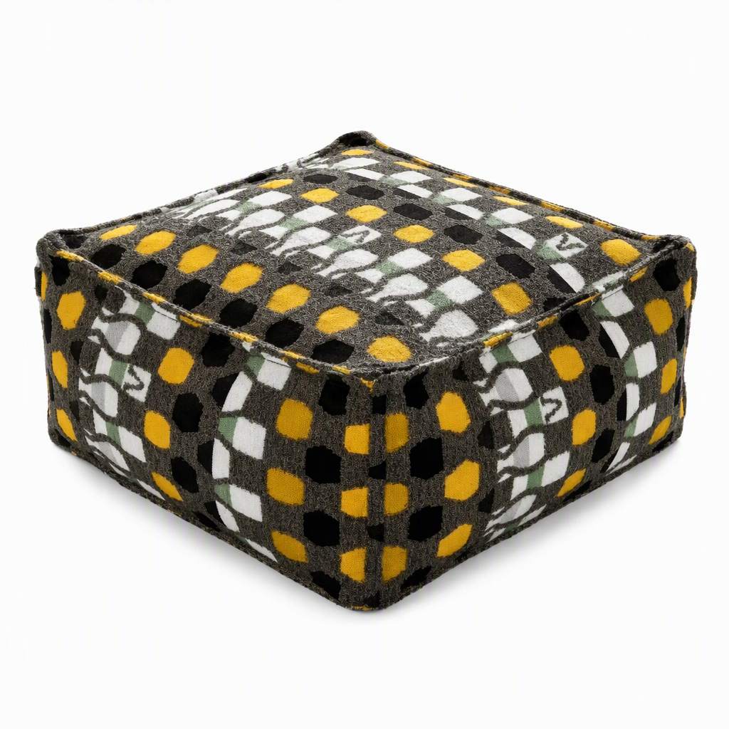 🧺 Förvaringspufföverdrag: Fyll med kläder, stöd upp till 100 kg, bred dragkedja, tvättbart, 45×45×23 cm