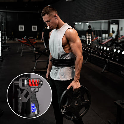 💪 50% RABATT NU! ✨ Handgreppstränare med justerbart motstånd – 5–165 kg, räknare & säkerhetshammare – perfekt för styrka, rehab och vardag 🔧