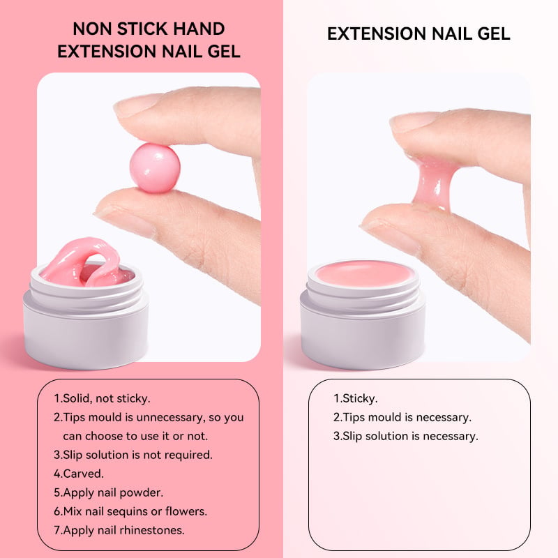 💅 Fast bygggel för naglar | 6 färger