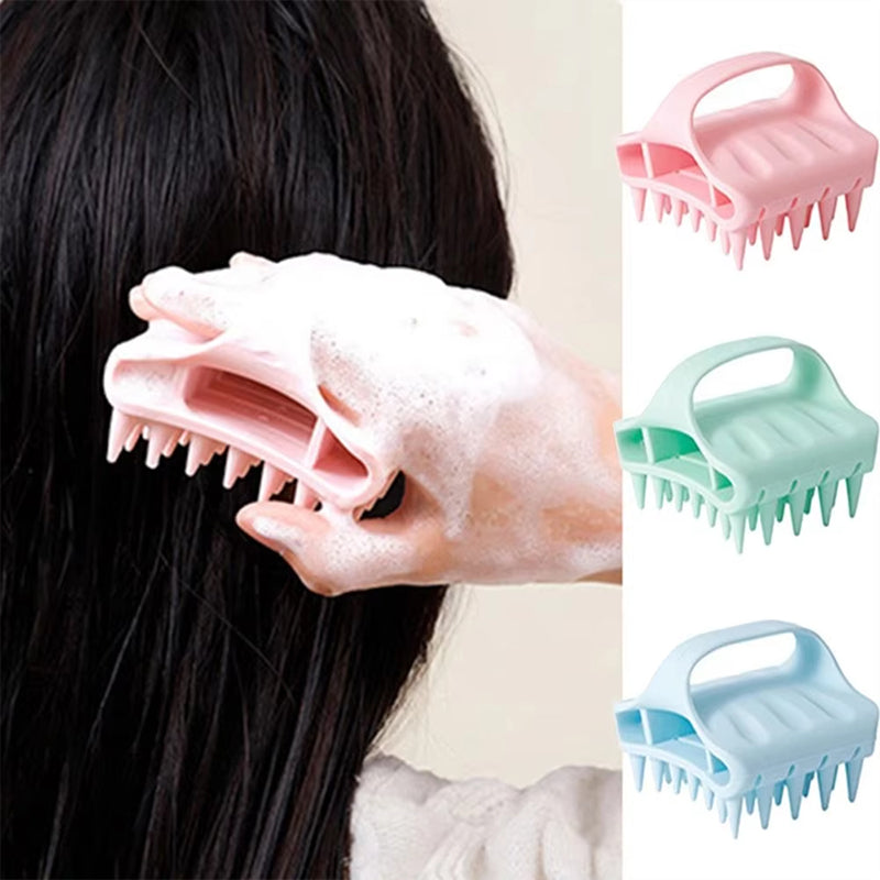 Mjuk silikon hårbottenmassager för avslappnande hårvård