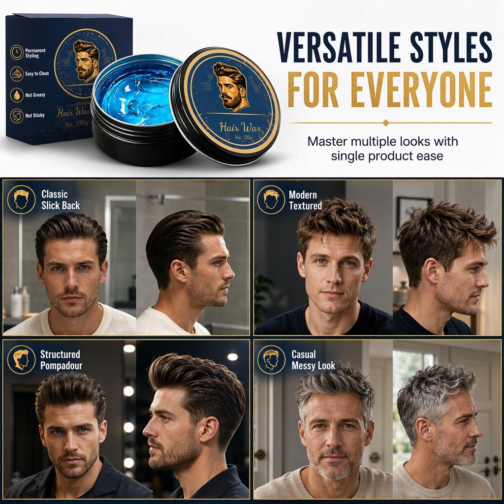 💈 KÖP 2 FÅ 1 GRATIS! Snygg frisyr med fräsch colognedoft – stylingpomada för män, 130 g