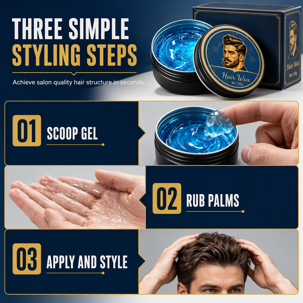 💈 KÖP 2 FÅ 1 GRATIS! Snygg frisyr med fräsch colognedoft – stylingpomada för män, 130 g