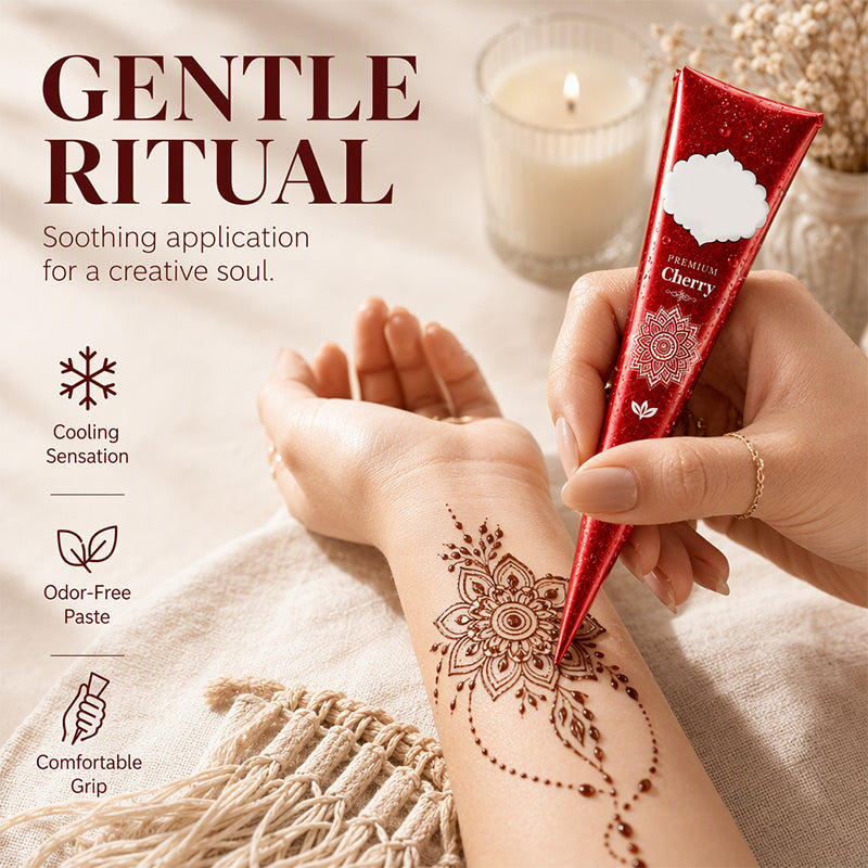 Henna-kit för tillfälliga tatueringar med schabloner