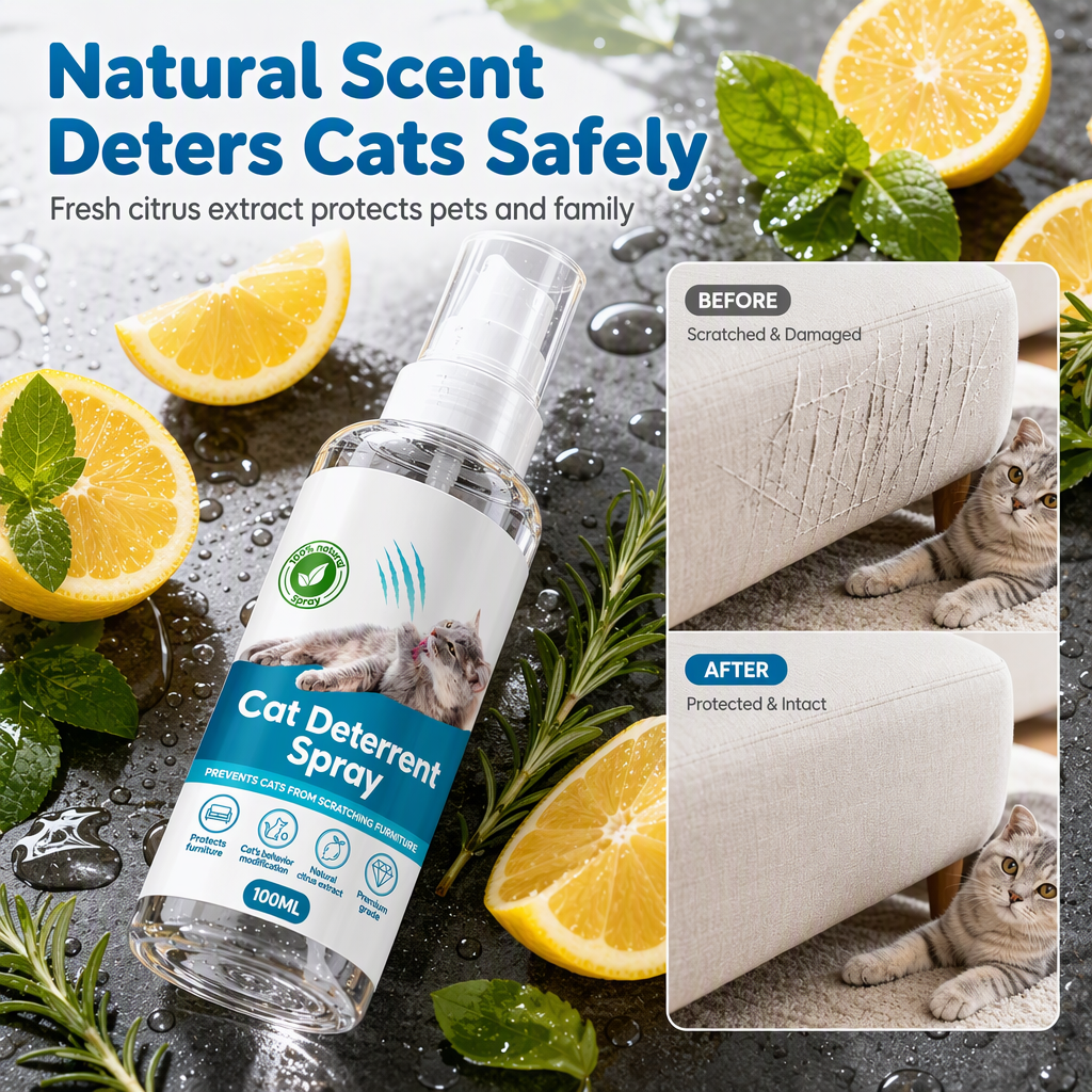 ✨Spray mot kattklösningar｜Mild formula – säg adjö till kattklösningar på soffan! 🐱