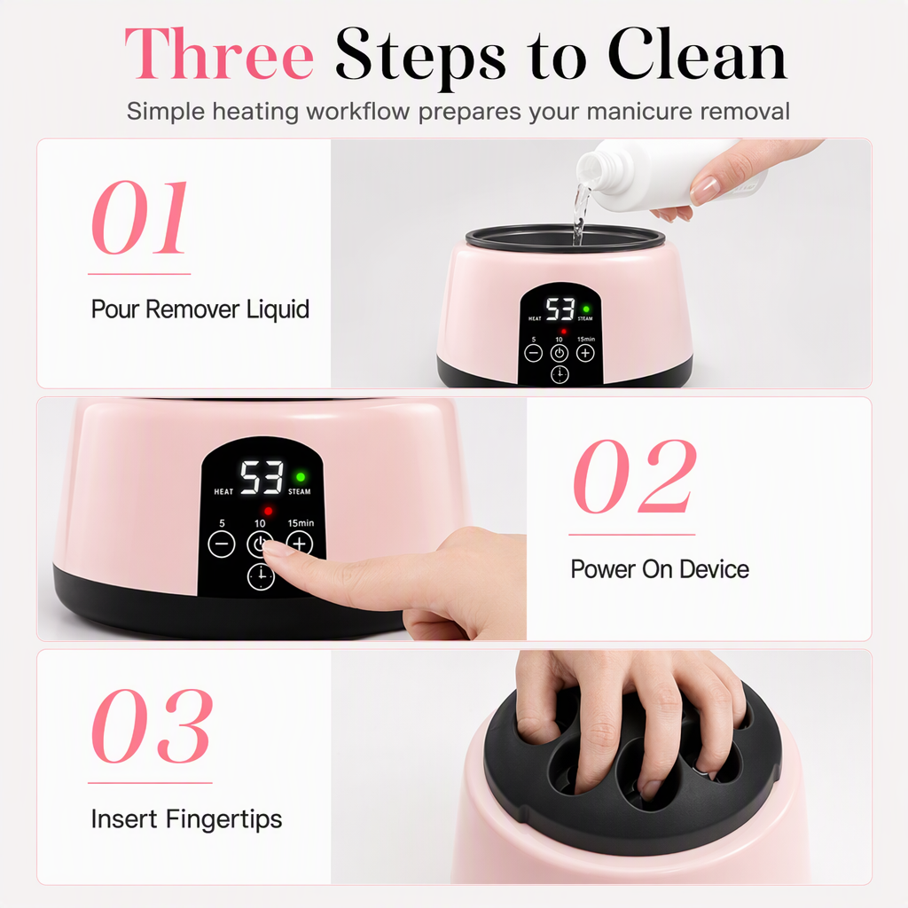 🔥💅 NY HET PRODUKT – 50 % RABATT! 🎁✨ 36W elektrisk ångnagellacksborttagare 💖 Enkel borttagning av gellack & akrylnaglar för manikyr hemma! 🛍️💅