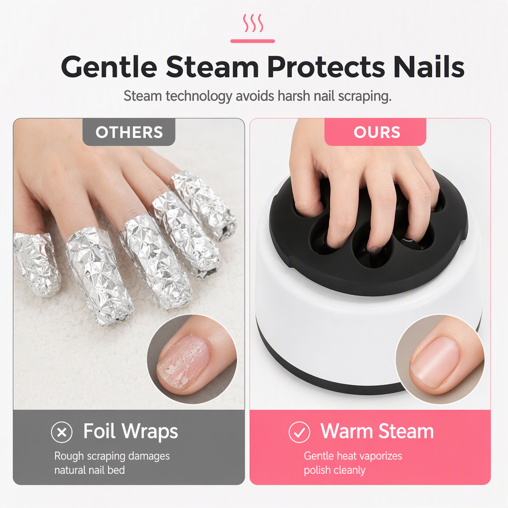 🔥💅 NY HET PRODUKT – 50 % RABATT! 🎁✨ 36W elektrisk ångnagellacksborttagare 💖 Enkel borttagning av gellack & akrylnaglar för manikyr hemma! 🛍️💅