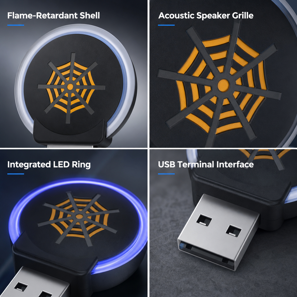 Portabel USB-ultraljudsskrämmare mot skadedjur
